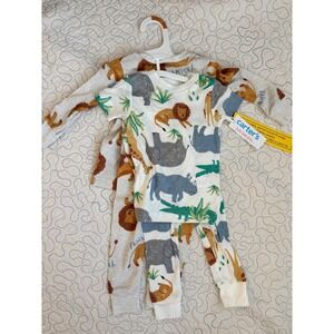 Carters Just One You 12M Safari Lion 4 Piece Cotton Snug Fit Pajama Set
